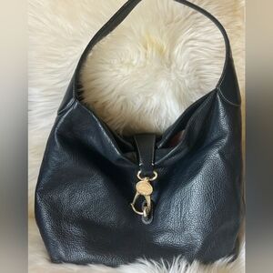 Vintage Dooney&Bourke Black Leather Hobo Bag